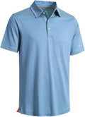 Men's Ironwave Fitness striped short sleeve performance golf polo shirt