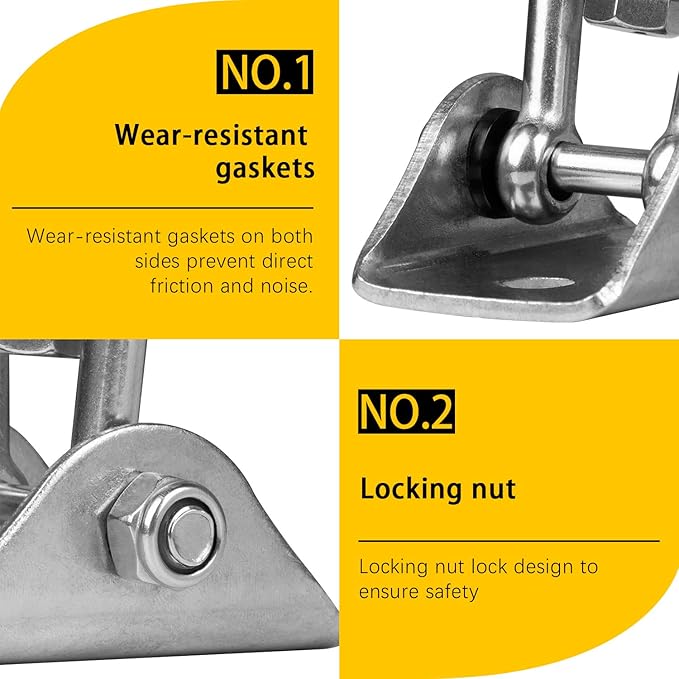 Heavy Duty Swing Hangers for Wooden Sets 2000 LB Capacity Hammock Hanger 360 Swivel Stainless Steel Swing Hardware Accessories 2 Packs for Porch Playground Yoga Heavy Bag