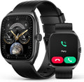 SOUYIE Smart Watch with SOS, 1.85" AMOLED Display Fitness Tracker, Heart Rate Blood Oxygen Sleep Monitor for Men Women, IP68 Waterproof Sport Watch, Answer/Make Calls, Compatible with Android iPhone