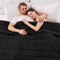 yescool Weighted Blanket for Adults (30 lbs, 88” x 104”, Black) Cooling Heavy Blanket for Sleeping Perfect for 290-310 lbs, King Size Breathable Blanket with Premium Glass Bead