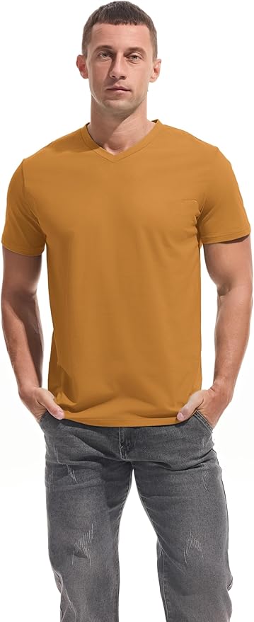 Men’s Modern Fitted V-Neck T-Shirt Premium Comfort Undershirt