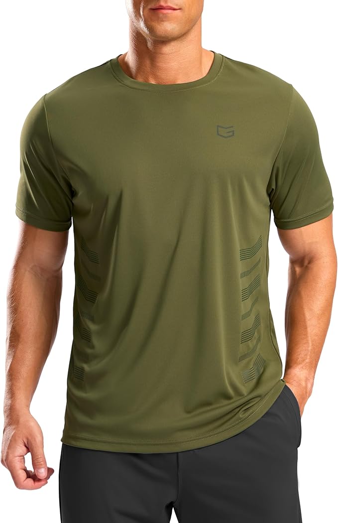 Men's Quick-Dry Athletic Short Sleeve Running & Workout Gym Shirt