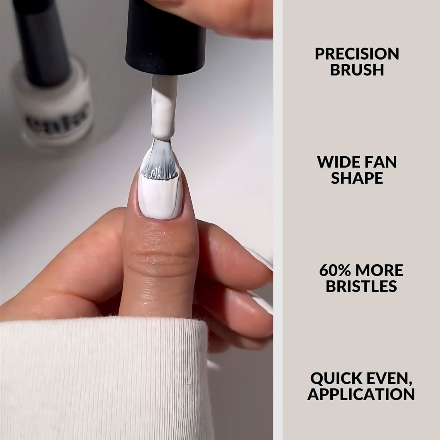 Blanc Canvas Nail Strengthening Polish - Milky White Finish