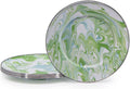 Set of 4 Modern Monet artistic enamelware plates for sandwiches and snacks