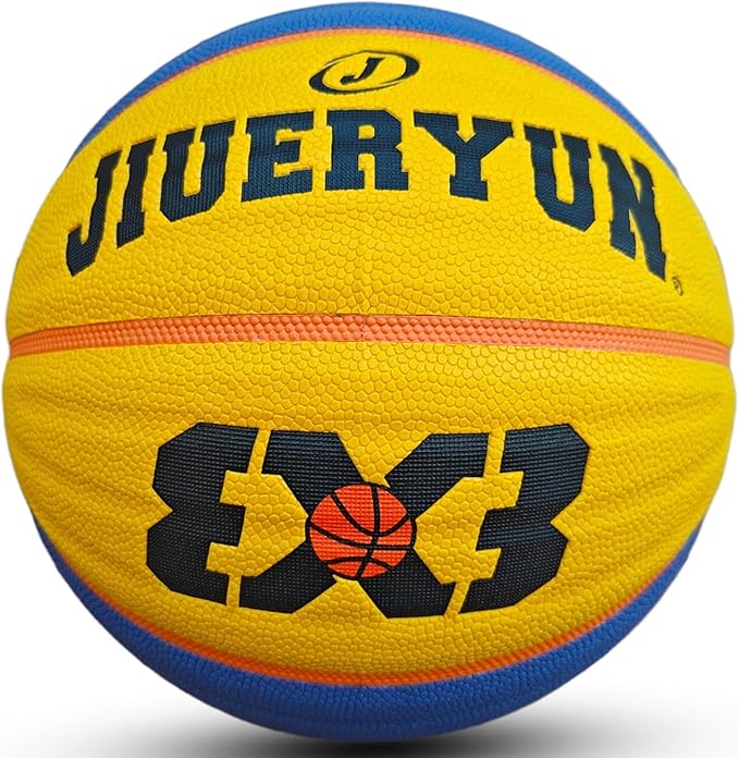 Wave Basketball, Blue and Yellow, Indoor/Outdoor Sports Basketball, Communion Gifts for Boys, Dedicated to 3v3 Matches, Size 7(29.5'')