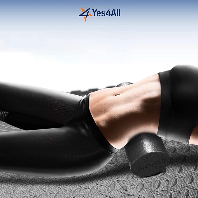 Medium Firm Round PE Foam Roller for Yoga, Pilates & Stretching
