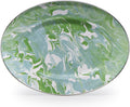 Golden Rabbit Modern Monet oval platter with artistic floral-inspired design.