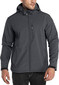 Outdoor Ventures Men's Lightweight Softshell Jacket Fleece Lined Hooded Water Resistant Winter Hiking Windbreaker Jackets
