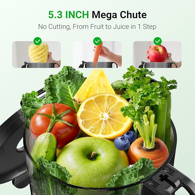 Cold Press Juicer with Large Feed Chute for Fresh Baby Food