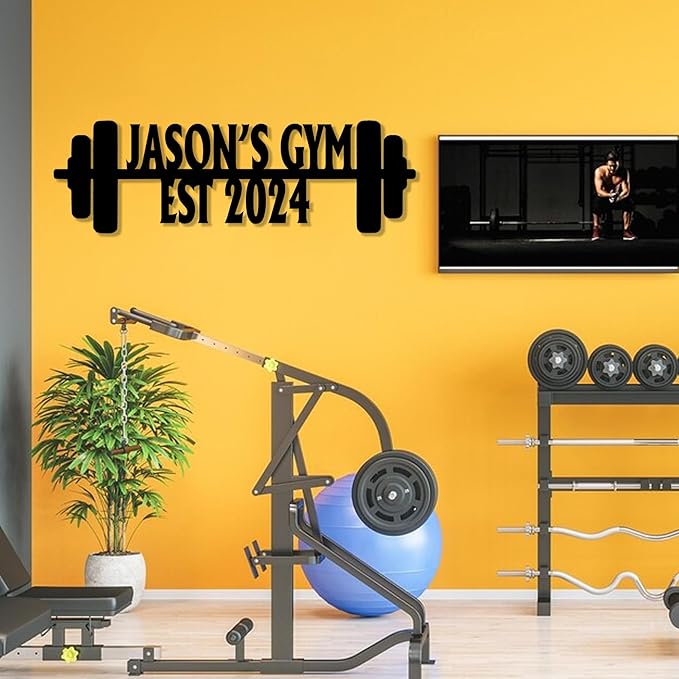 Luxury Personalized Gym Metal Sign, Custom Home Gym Decorations, Gifts for Fitness Lovers, Workout Room Decor, Gym Signs, Christmas Gifts 9