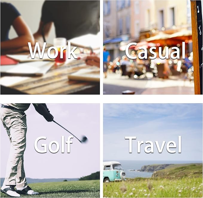 Men's Quick Dry Polo Shirt Moisture Wicking Performance Golf Shirt