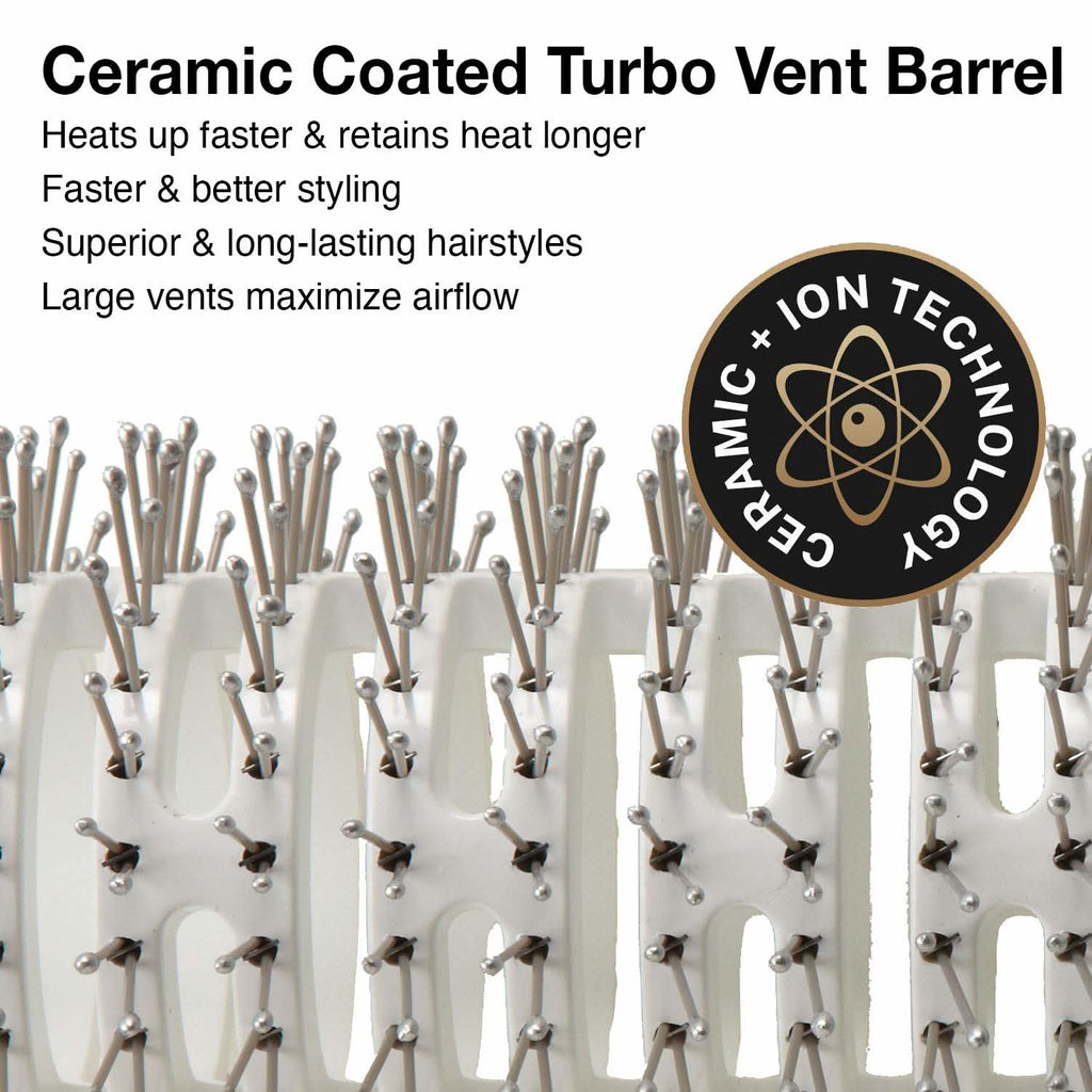 Ceramic + Ion Turbo Vent Pro Hair Brush 2 1/2 Inch Styling Tool