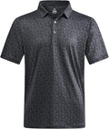 Man wearing a quick-dry athletic short sleeve polo shirt for golf