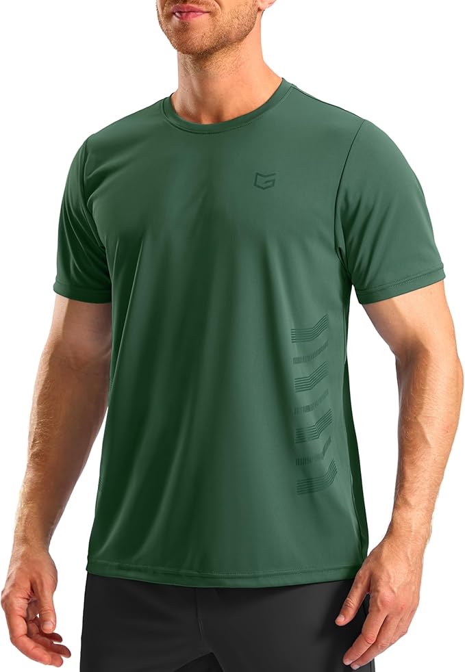 Men's Quick-Dry Athletic Short Sleeve Running & Workout Gym Shirt