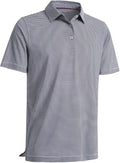 Men's Ironwave Fitness striped short sleeve performance golf polo shirt