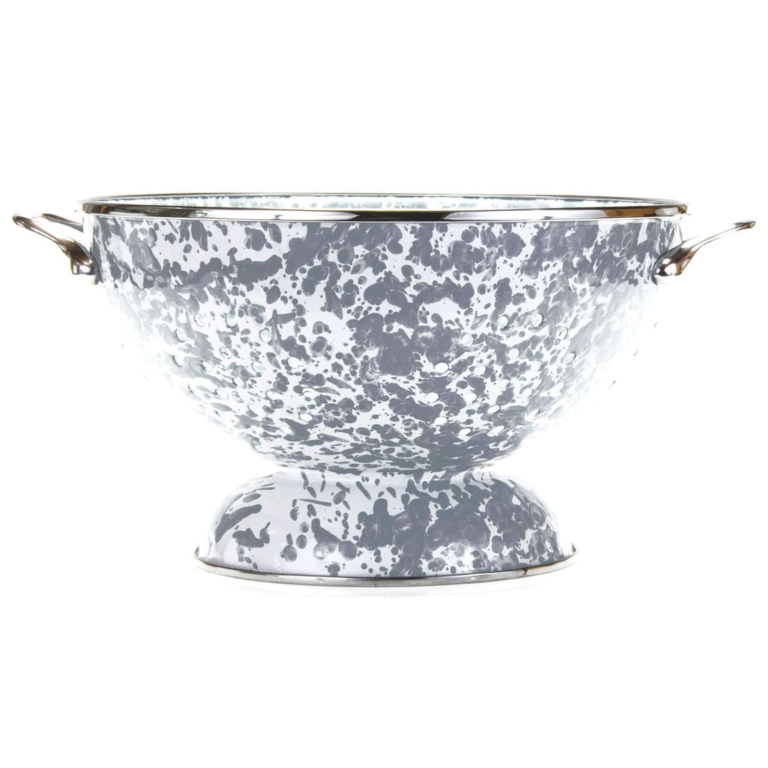 5 Quart Large Enamelware Colander with Stainless Steel Rim