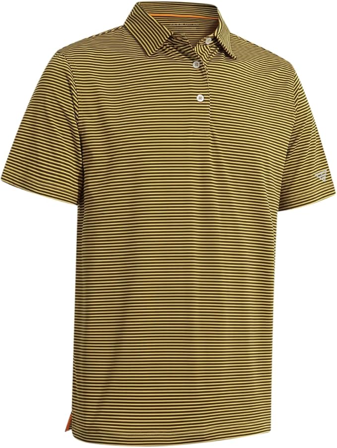 Men's Ironwave Fitness jersey-knit striped golf polo