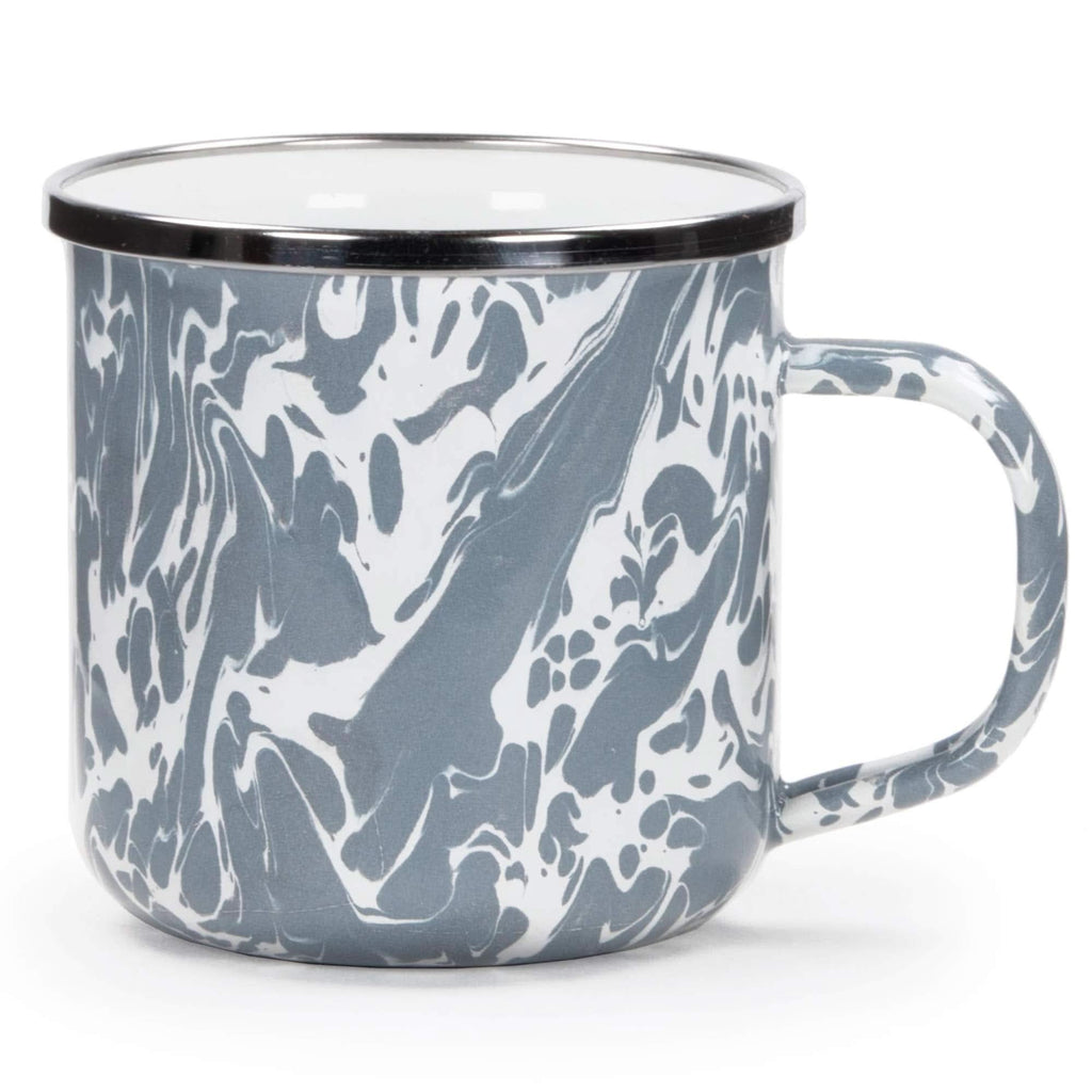 Camouflage Enamelware Mugs Set of 4 Rustic Camp-Core