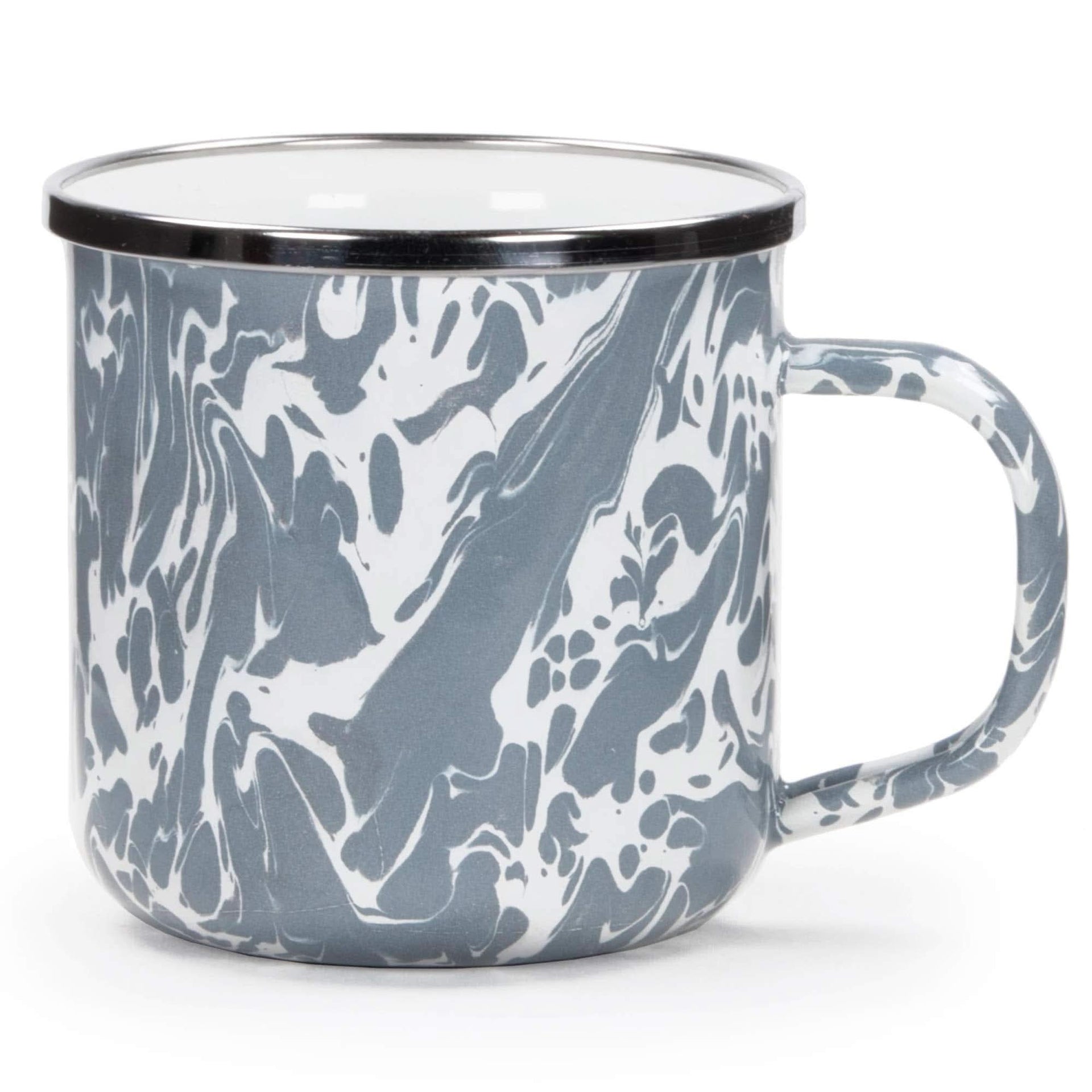 Camouflage Enamelware Mugs Set of 4 Rustic Camp-Core