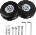 uxcell Replacement Luggage Wheels 50x18mm Suitcase Wheel Repair Kits Include 2 PU Bearing Wheels & Washers, Wrenches & Axle Screw for Trolley Bag, Inline Skate and Caster Board