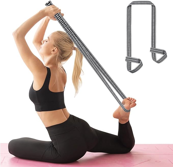 Adjustable Yoga Mat Carrier and Stretching Strap for Pilates