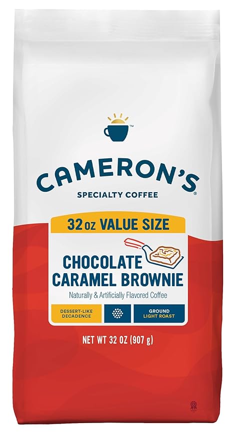 Cameron's Coffee Roasted Ground Coffee Bag, Chocolate Caramel Brownie, 32 Ounce