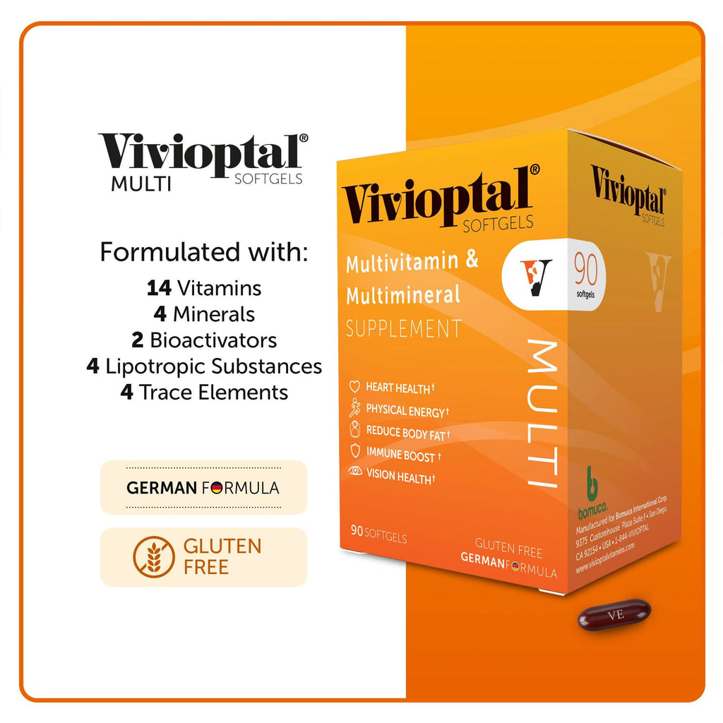 Vivioptal MULTI Multivitamin Supplement 90 Softgels German Formula