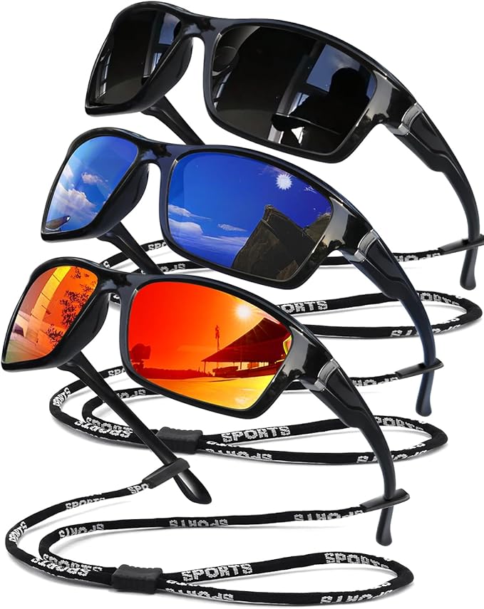 Polarized Sunglasses for Men Women Sports Goggles Lightweight Frame Cycling Running Fishing Driving UV400 Protection