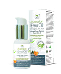 Bottle of Australian Emu Oil Rose 60ml serum with botanical extracts