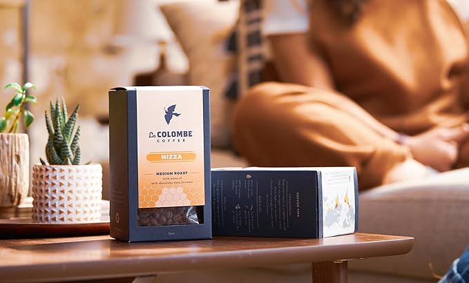 La Colombe Nizza Medium Roast Whole Bean Coffee - Notes of Milk Chocolate, Nuts & Brownie with Honey-Sweet Roasted Nuttiness, 12 Ounce (Pack of 1)