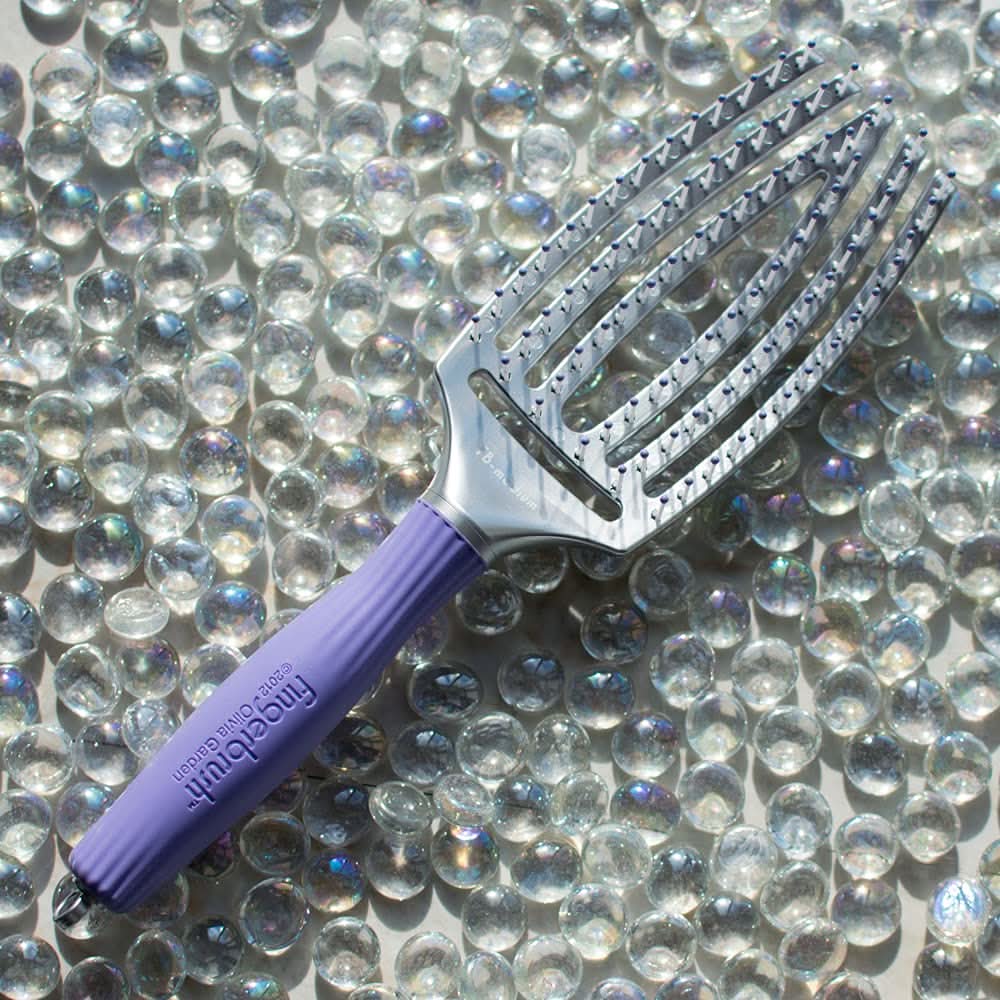 Fingerbrush Curved & Vented Paddle Hair Brush for Detangling