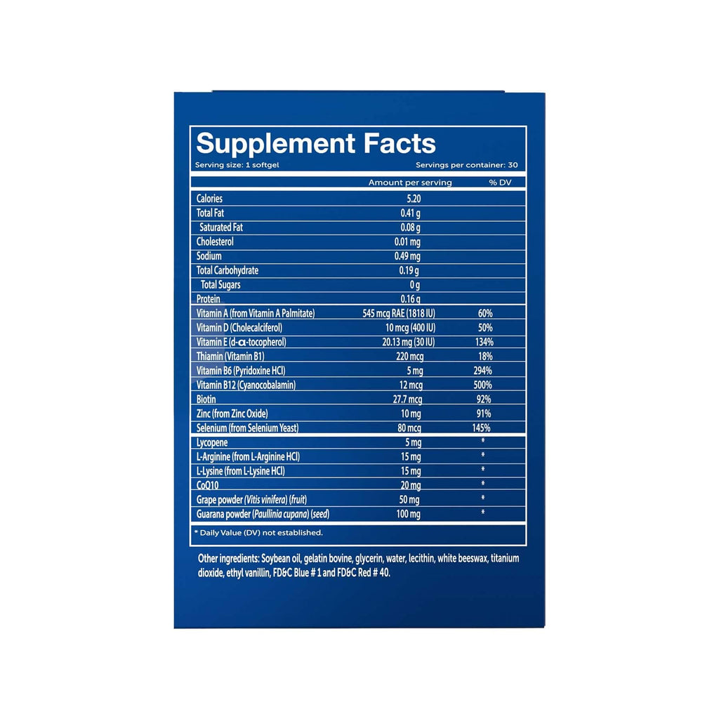 Men’s Multivitamin & Multimineral Supplement with CoQ10 & Grape