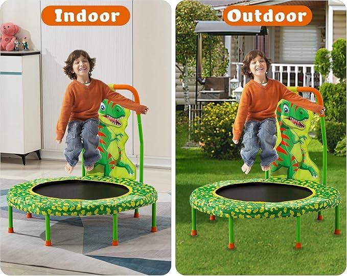 36 Inch Kids Toddler Trampoline with Safety Handlebar