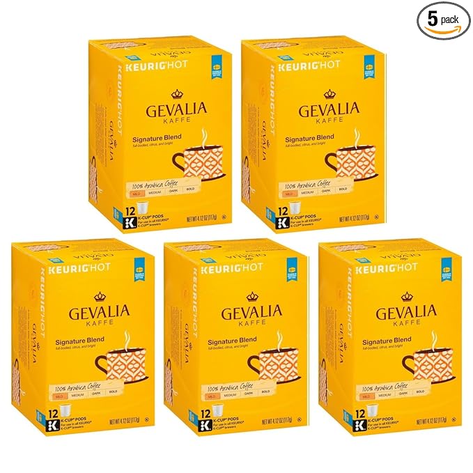 Gevalia Cappuccino Keurig K Cup Pods with Froth Packets 5.98oz (24 Count, 4 Boxes)