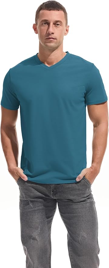 Men’s Modern Fitted V-Neck T-Shirt Premium Comfort Undershirt