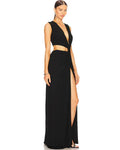 Deep V-Neck Slim Fit Dress