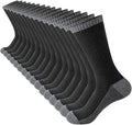 JOYNÉE 8 Pairs Mens Breathable Athletic Crew Socks Arch Support Cushioned Socks for Hiking Sports Running,Sock Size:10-13