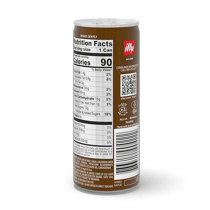illy Ready To Drink Coffee – Cappuccino Cold Brew Cans - Notes Of Milk & Chocolate - 100% Arabica - Smooth & Refreshing Taste - Convenient, Easy to Carry Drink – 8.5 oz., 12 Pack