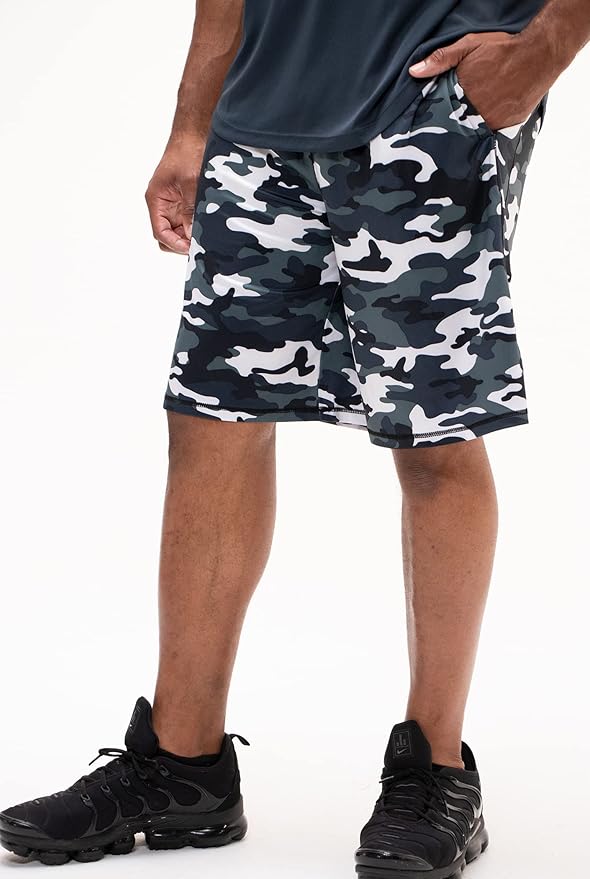 DEVOPS Men's 2-Pack Loose-Fit 10" Workout Gym Shorts with Pockets