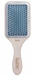 Eco-friendly bamboo paddle brush with mixed ionic and boar bristles for frizz-free hair
