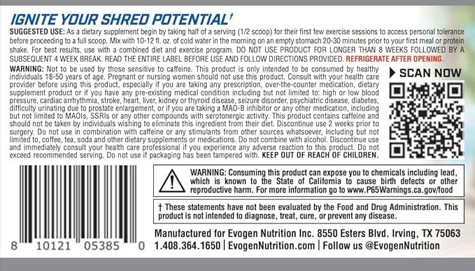 Evogen Evoburn - Thermogenic Fat Burner for Men & Women | Energy, Focus & Appetite Control | Advanced Metabolism Booster Fat Burner Formula with MitoBurn & Caffeine | Strawberry Lemonade | 30 Servings