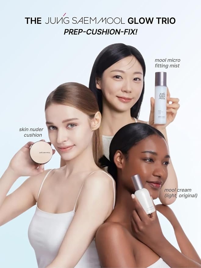 JUNG SAEM MOOL Essential Skin Nuder Cushion 30C Cinnamon 0.49 Fl Oz, No Refill, Natural Radiant Finish Cushion Foundation with Buildable Coverage, Lightweight Texture, Korean Foundation Makeup