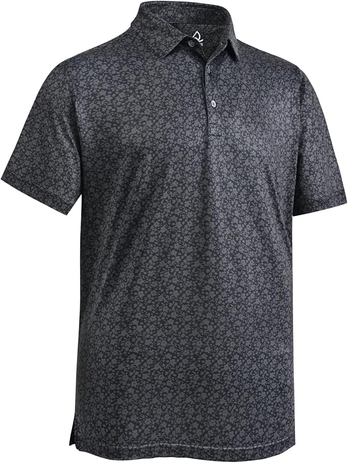 Mens Short Sleeve Performance Golf Polo Shirt Moisture Wicking