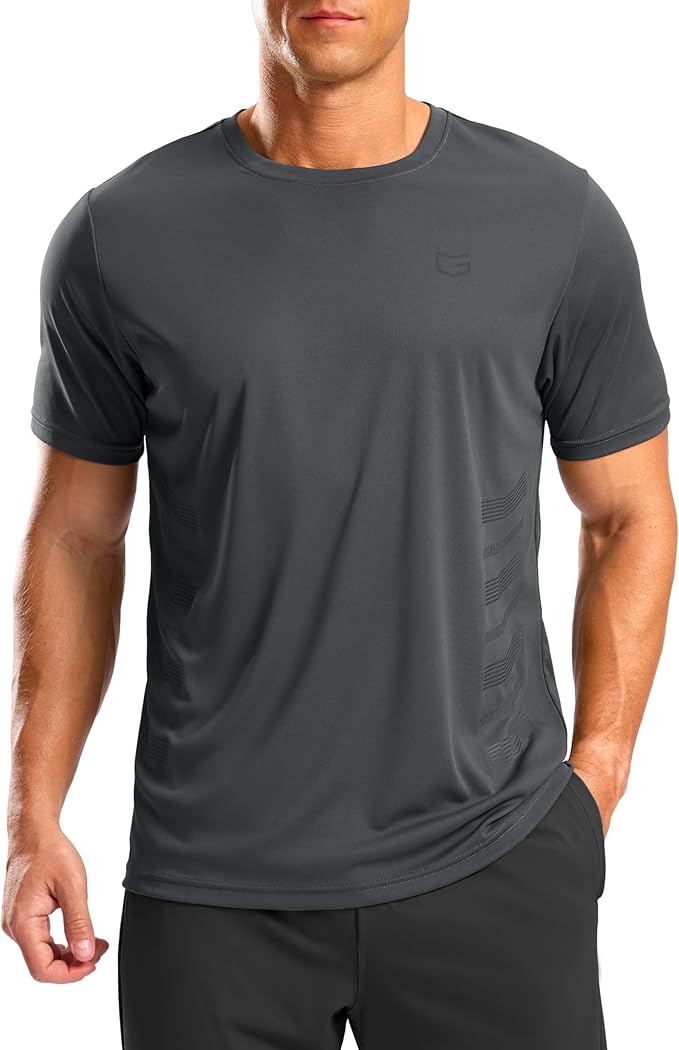 Men's Quick-Dry Athletic Short Sleeve Running & Workout Gym Shirt