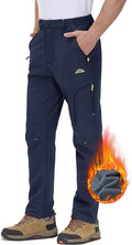 TACVASEN Winter Pants for Men Fleece Lined Waterproof Pants Insulated Hiking Pant for Ski Snowboard Outdoor Work Hunting