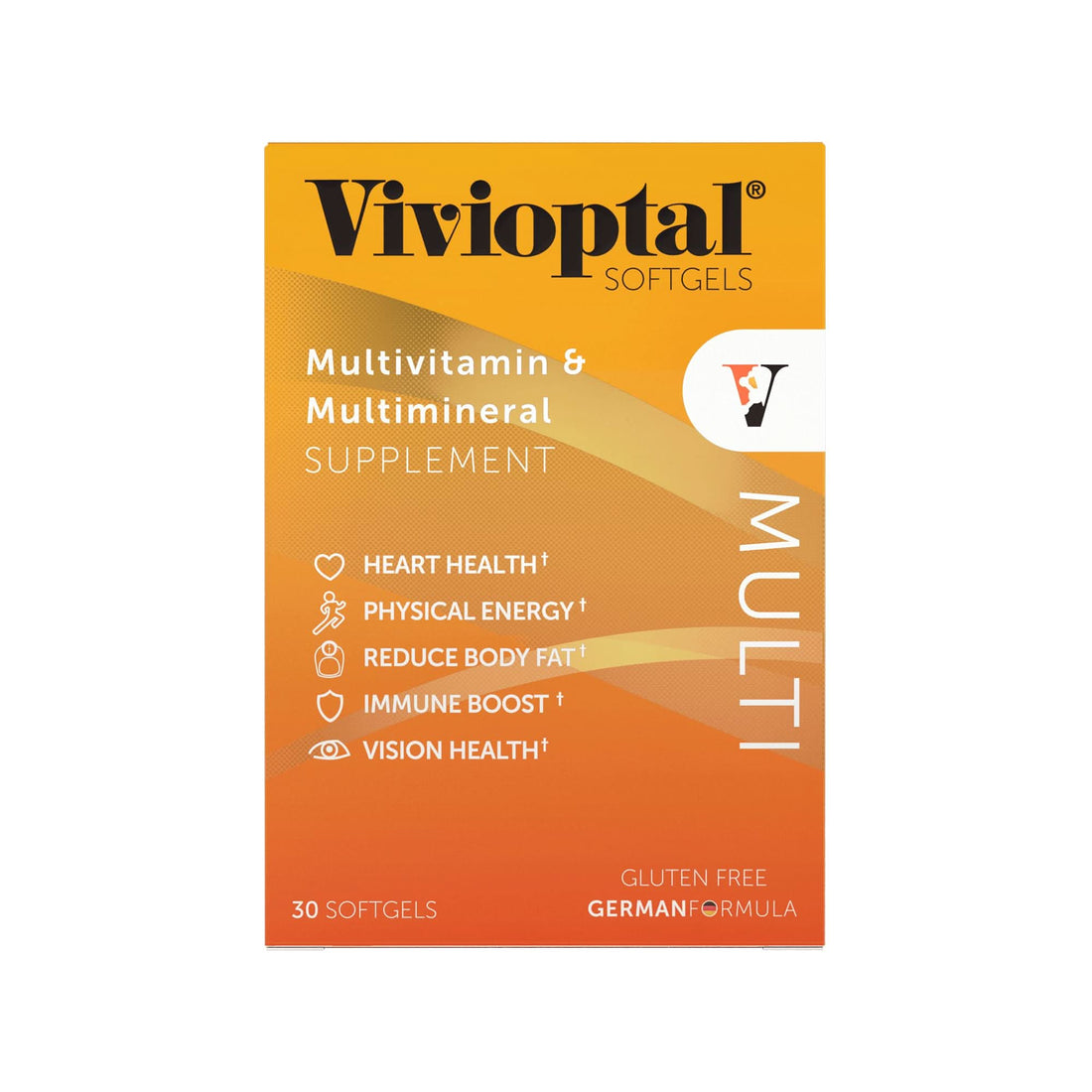 Vivioptal Multivitamin and Multimineral supplement blister pack with 30 softgels