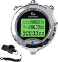 Stopwatch, Metal Stop Watch for Sports 10/100/400 Laps, Stopwatches Timer for Coach Sports Running with 0.01second & 0.001second Timing, Conutdown, Alarm
