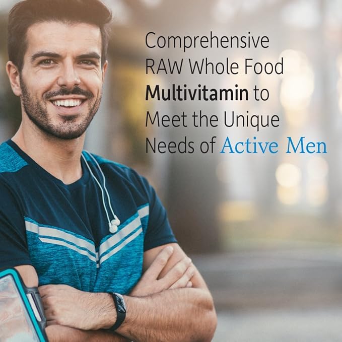 Garden of Life Vitamin Code Raw One for Men, Once Daily Multivitamin, 30 Capsules, One a Day Mens Vitamins Plus Fruit, Veggies & Probiotics for Mens Health, Vegetarian Multivitamins