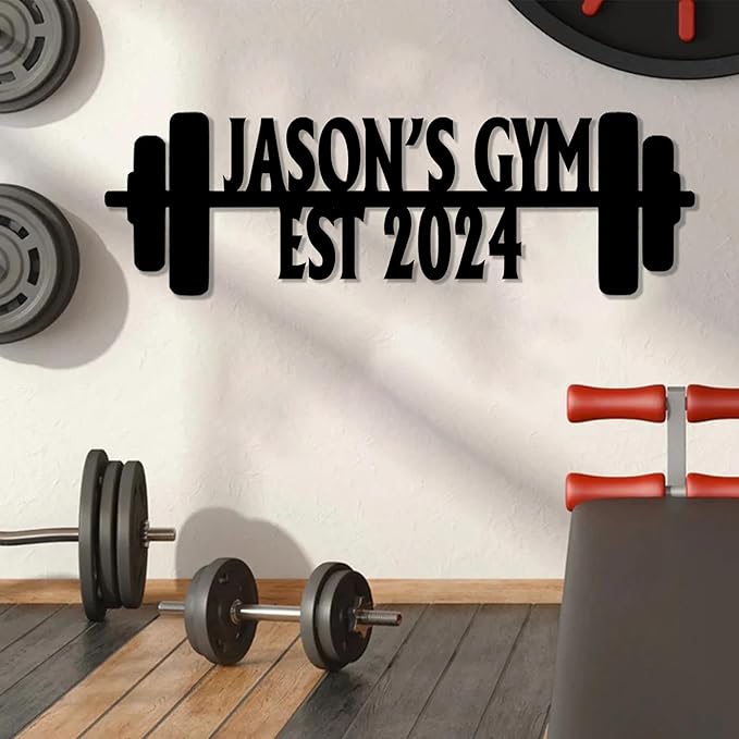 Luxury Personalized Gym Metal Sign, Custom Home Gym Decorations, Gifts for Fitness Lovers, Workout Room Decor, Gym Signs, Christmas Gifts 9