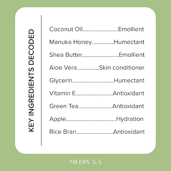 MEDIX 5.5 Coconut Oil Lotion W/ Manuka Honey Cream Skin Care Face Moisturizer & Body Cream | Firming Coconut Oil For Skin Minimizes Look Of Dry Skin, Cellulite, Stretch Marks, & Wrinkles, 2-Pack